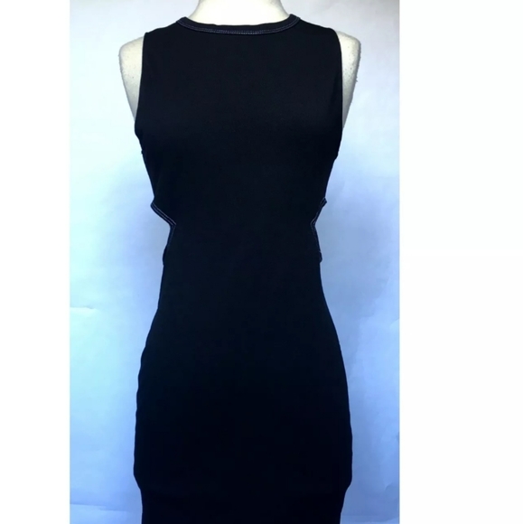 Zara Black Cutout Sleeveless Mini Dress Size M - Picture 2 of 5